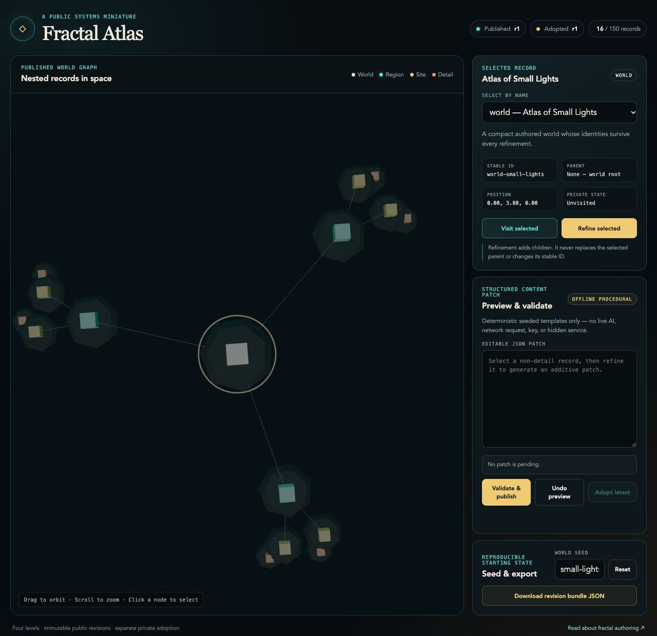 Fractal authoring project screenshot