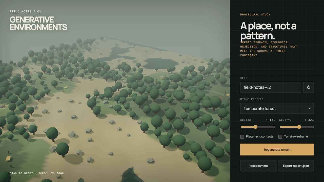 Generative environments project screenshot