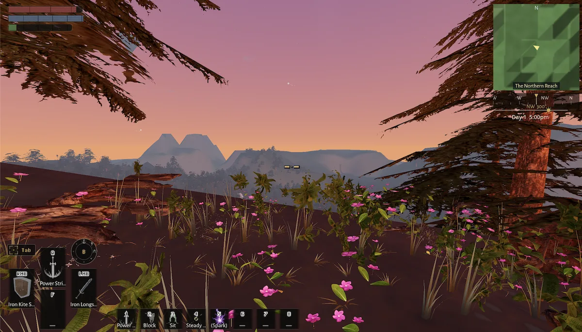 Wildflowers on the Northern Reach at sundown
